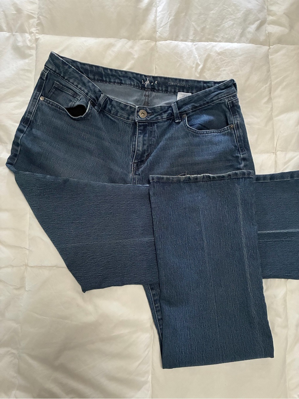 Style & Co Dark Blue Women Straight Leg Jeans Size 16 Regular